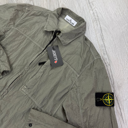Stone Island Men’s Metal Nylon Zip-up Overshirt - Small
