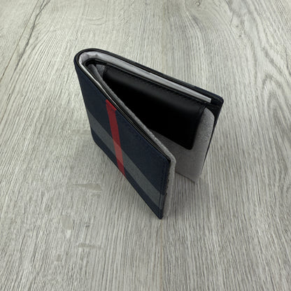 Burberry Men’s Exaggerated Check Bifold Wallet