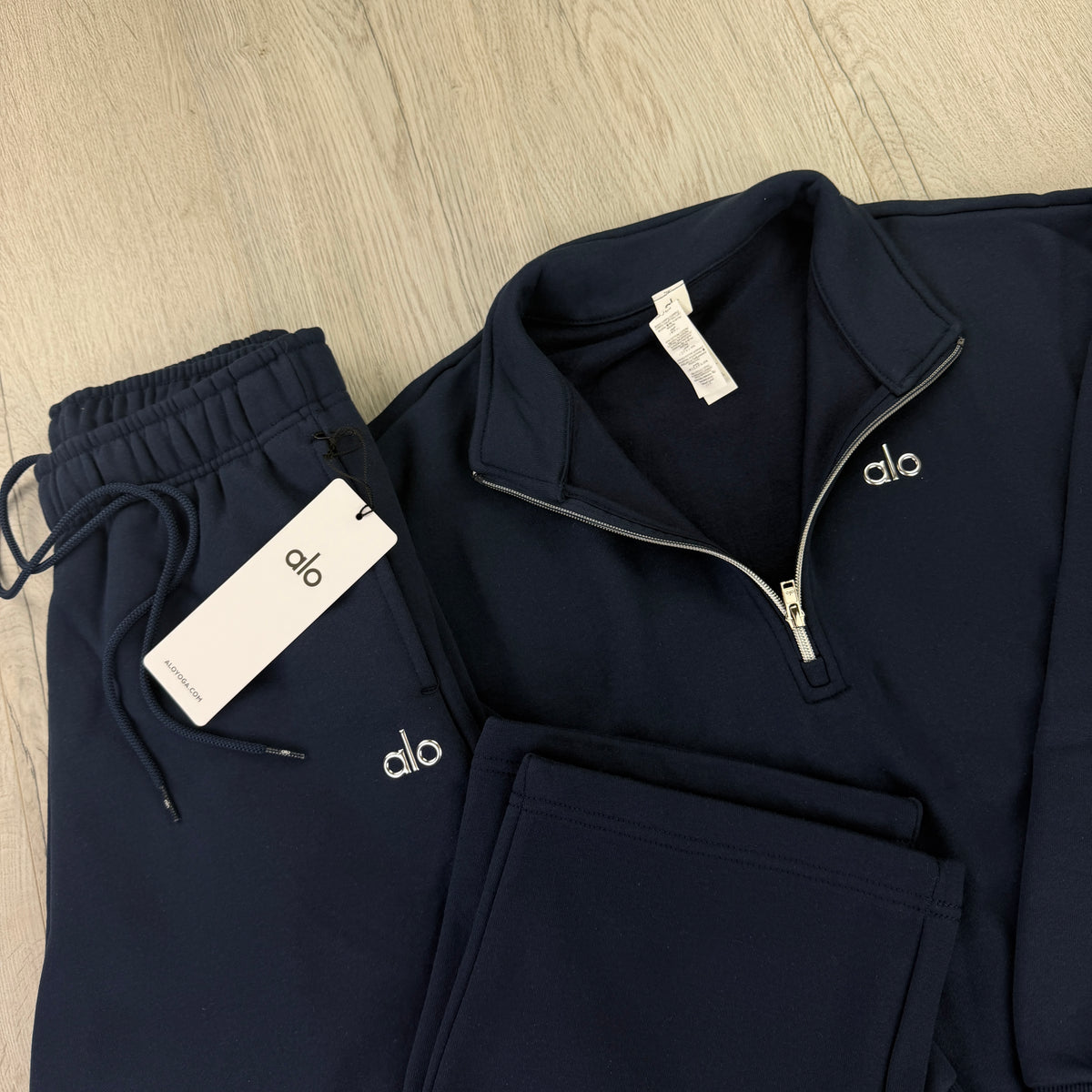 Alo Men’s Navy Full 1/4 & Straight Bottoms Tracksuit