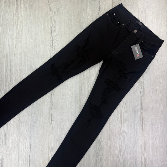 Amiri Men’s Black Distressed Ripped Jeans - Uk 32