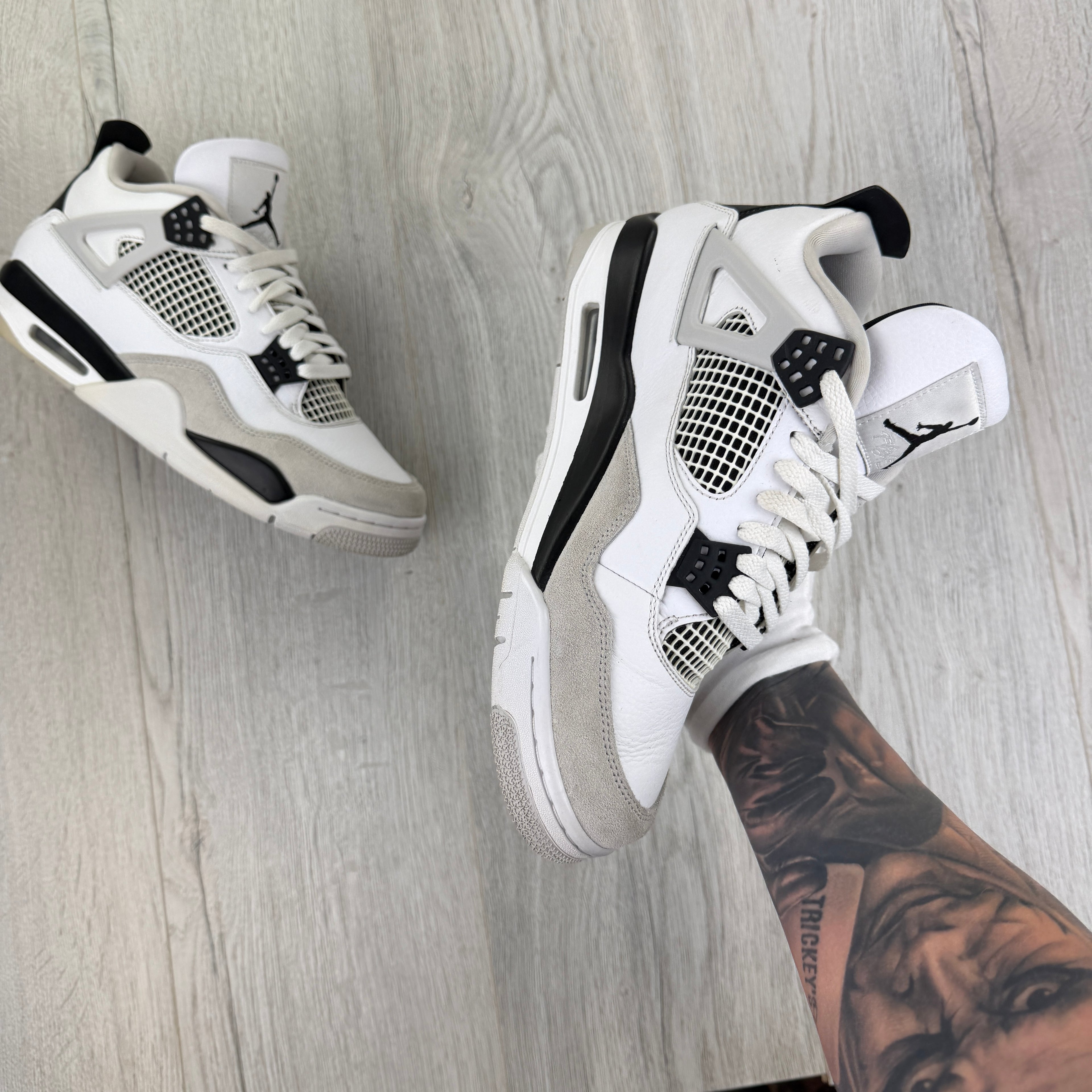 Jordan 4 Retro Men’s Military Black Trainers - Uk 8.5