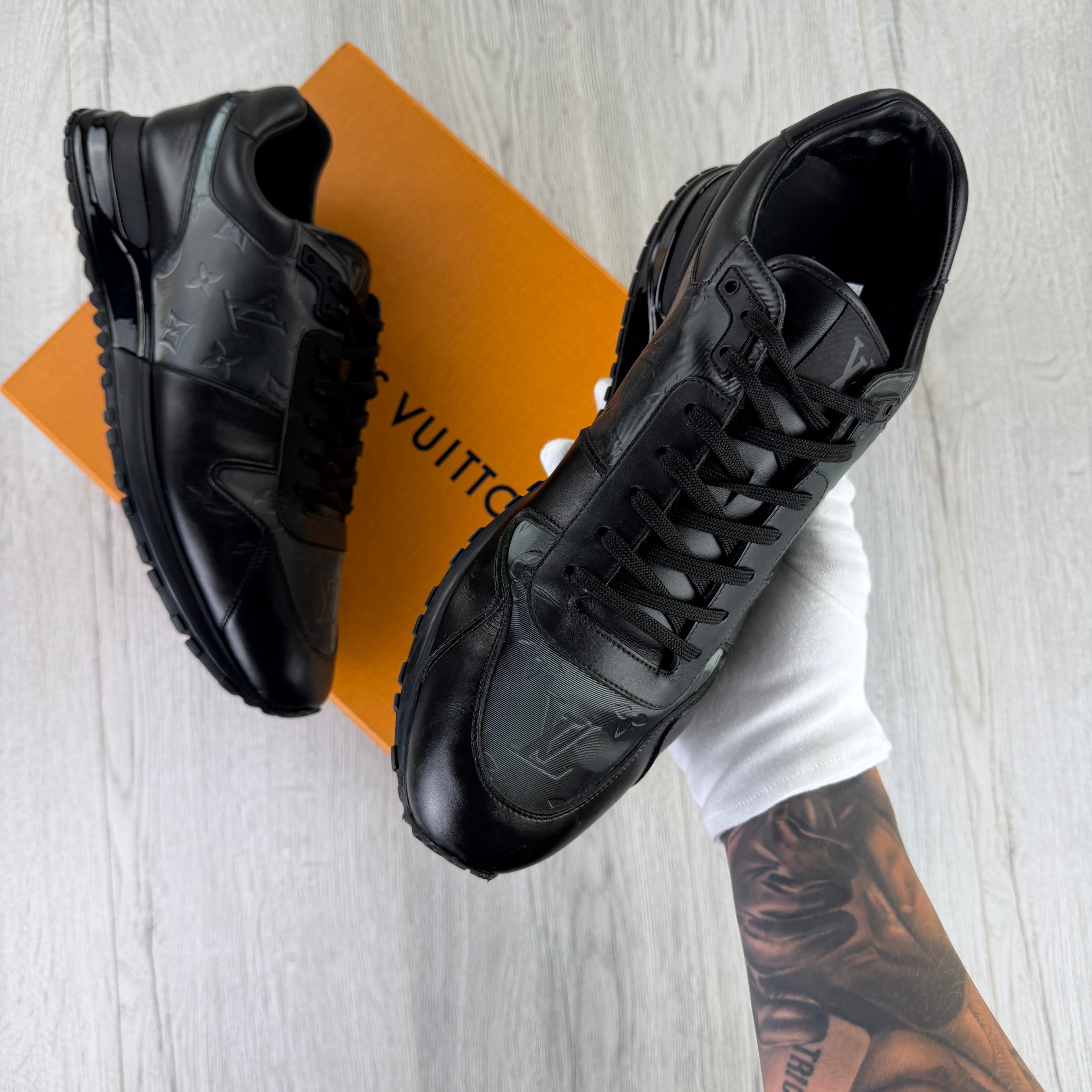 Louis Vuitton Men’s Black Run Away Trainers - Uk 11