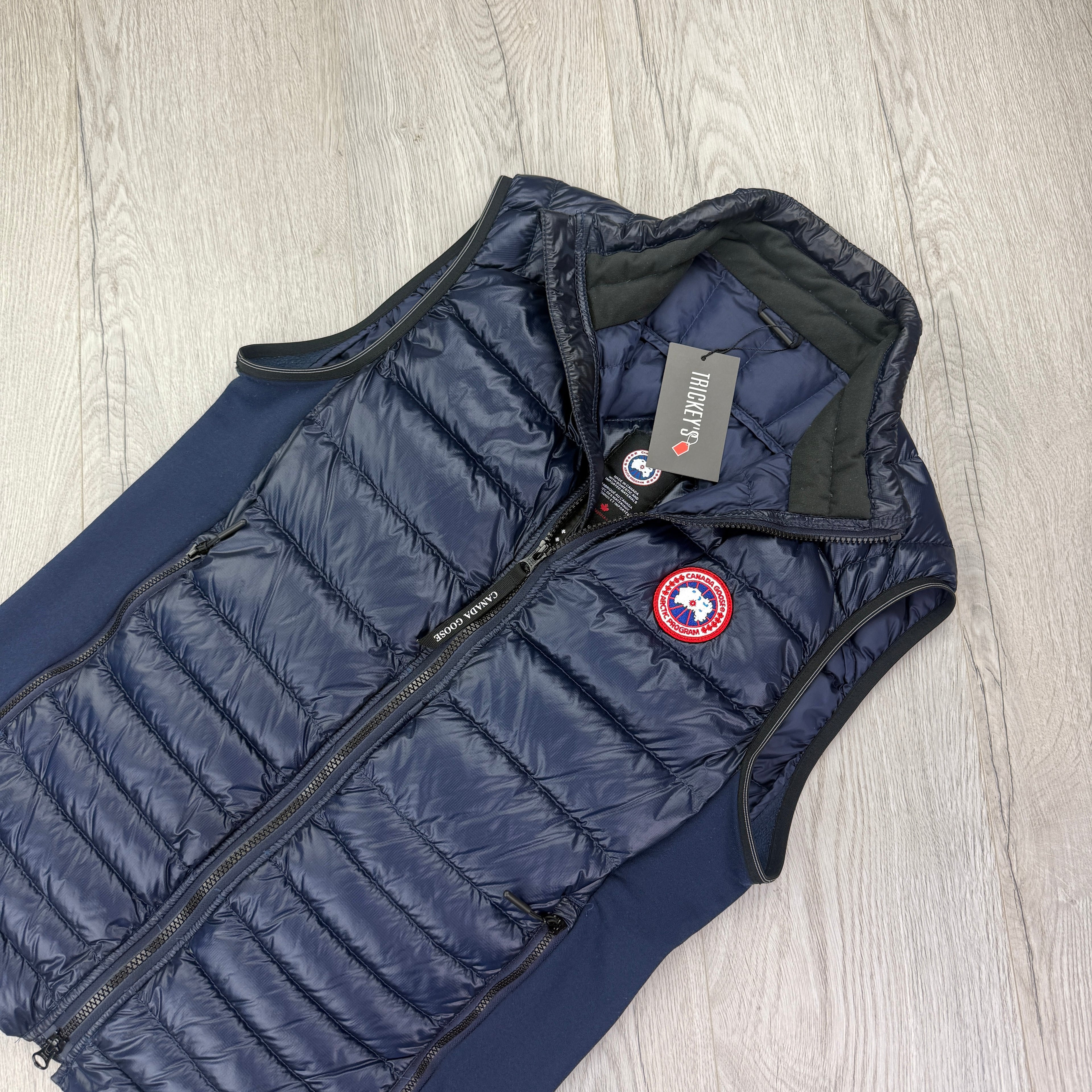 Canada Goose Men’s Navy Zip-up Hybridge Vest Gilet