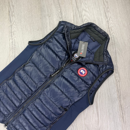 Canada Goose Men’s Navy Zip-up Hybridge Vest Gilet - Small
