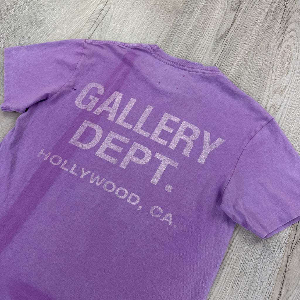 Gallery Dept Men’s Purple Distressed T-shirt
