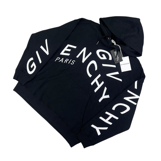 Givenchy Men’s Black Pullover Hoodie Embroidered Logo