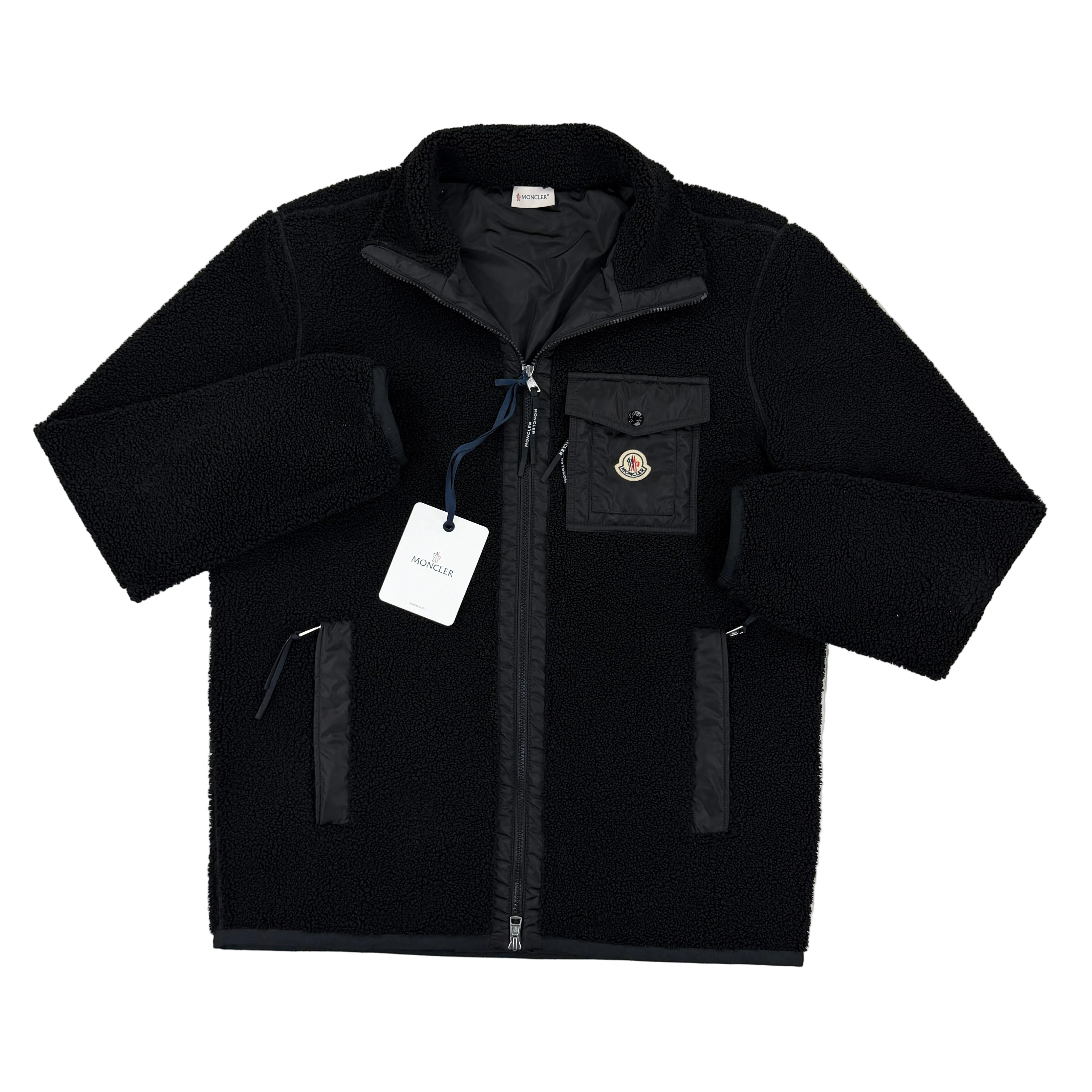 Moncler Men’s Black Zip-up Felpa Aperta Con Zip Taglia - XL