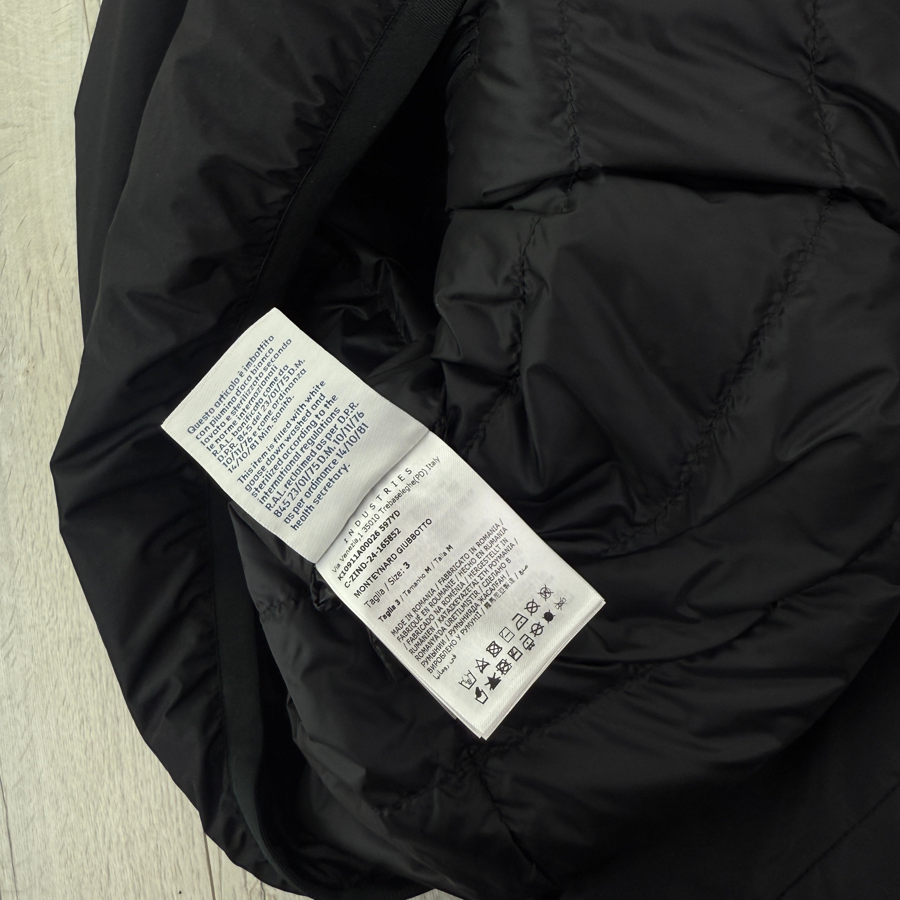 Moncler Men’s Monteynard Black Zip-up Jacket - Size 3