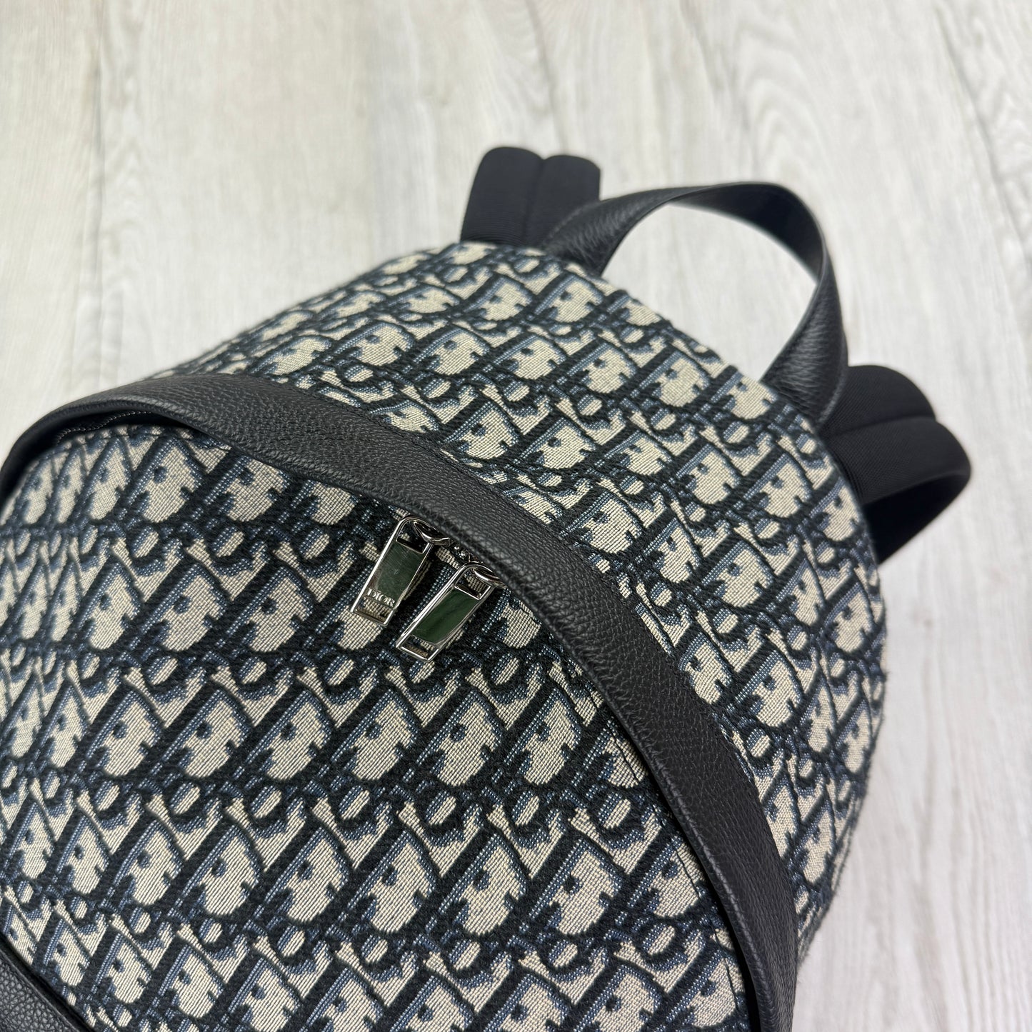 Christian Dior Beige and Black Oblique Jacquard Men’s Back-pack