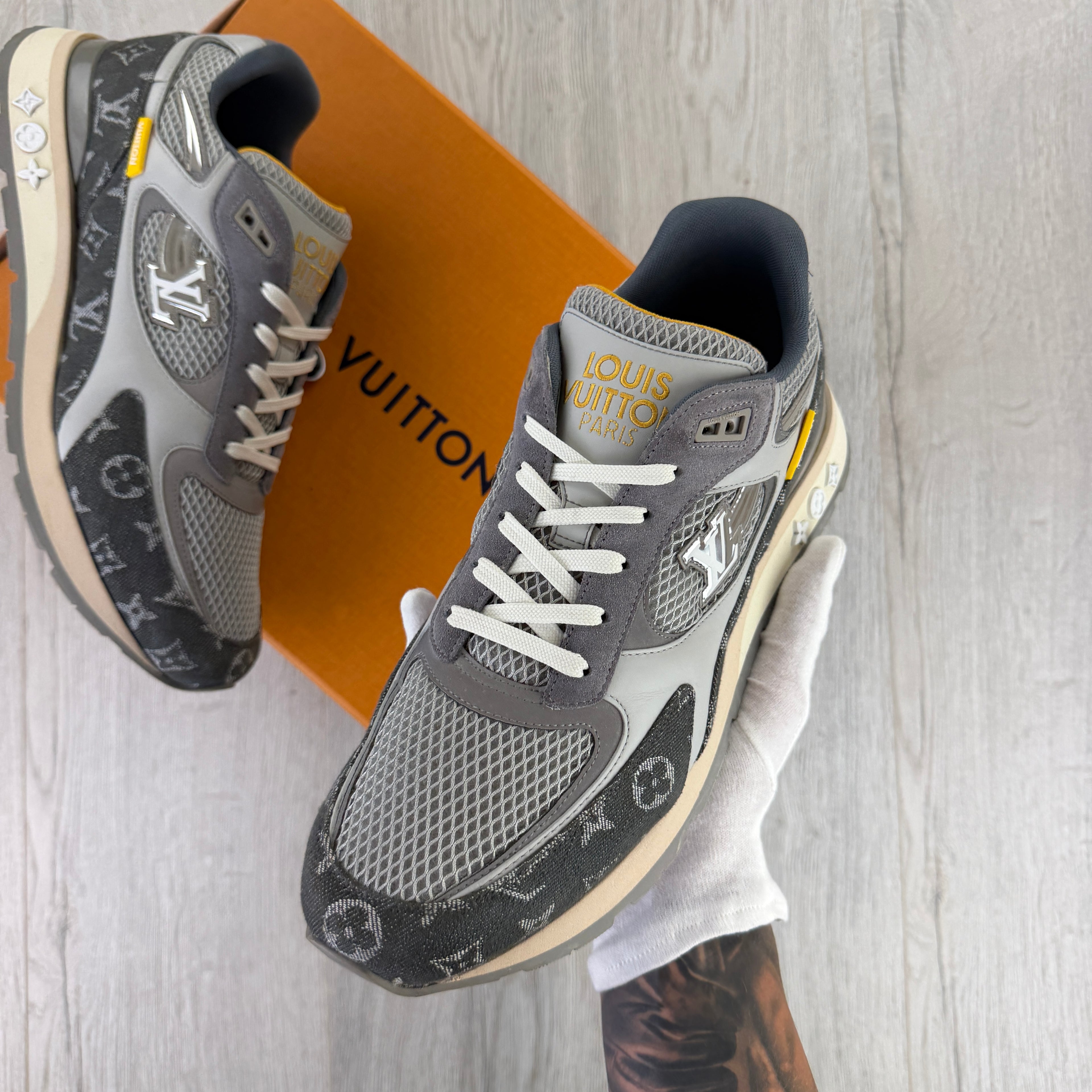 Louis Vuitton Men’s Grey Run Away Trainers - Uk 11