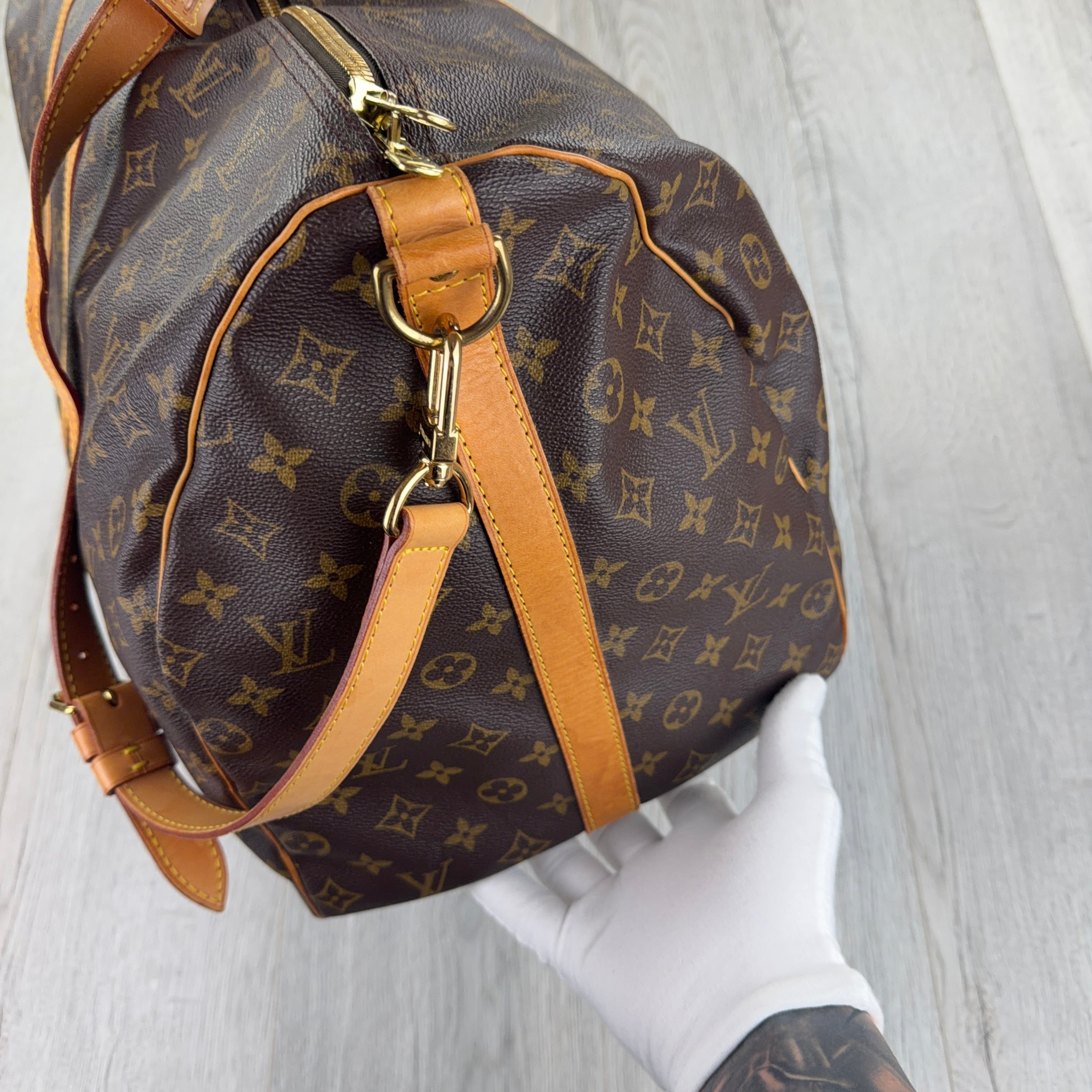Louis Vuitton Men’s Brown Monogram Keepal Bag - 60