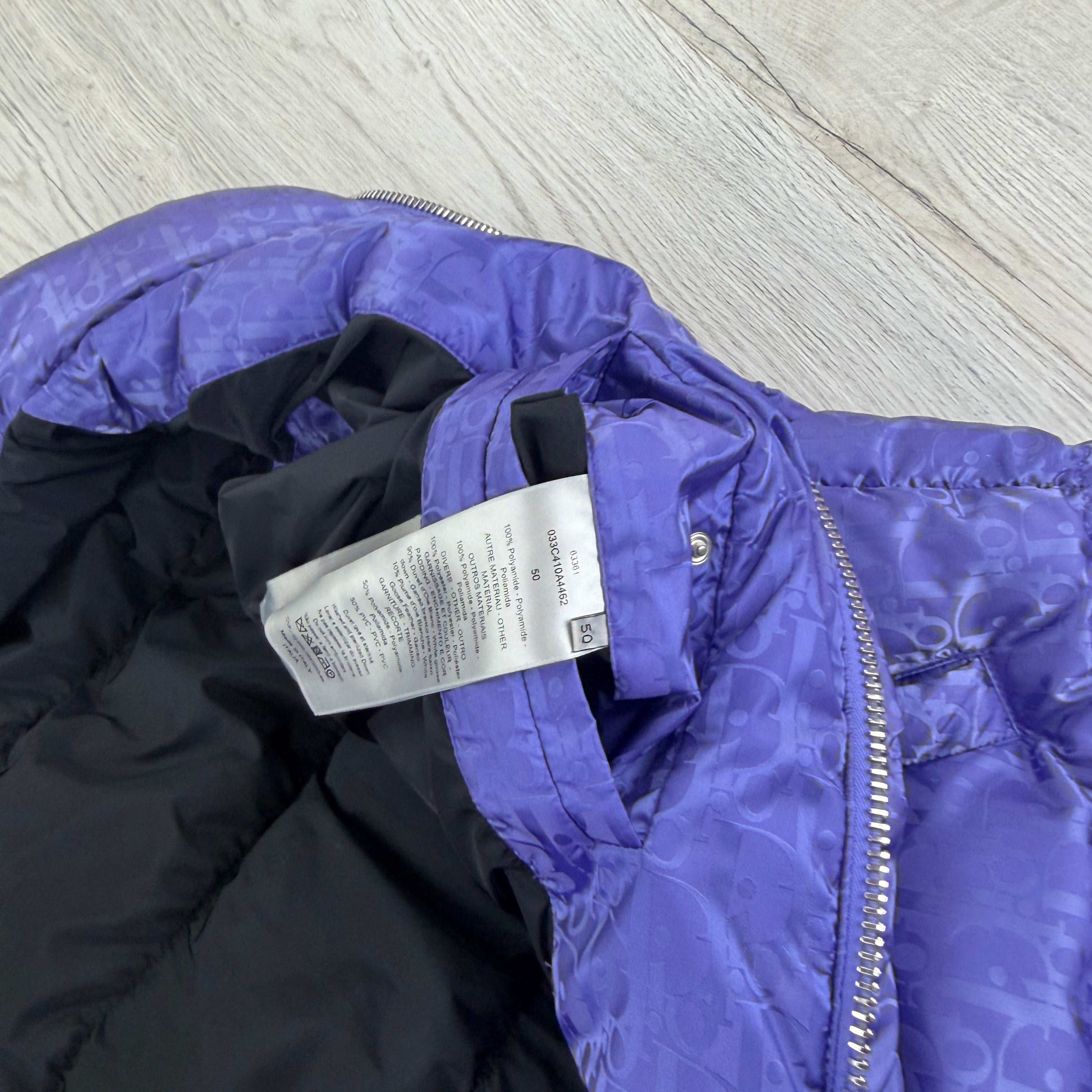 Dior Men’s Oblique Purple Zip-up Down Bodywarmer - 50 (M/L)