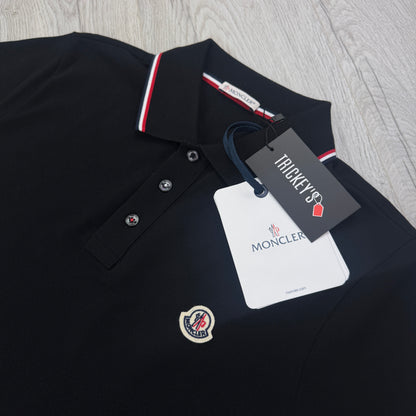 Moncler Men’s Black Slim Polo Shirt - Small