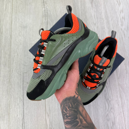 Dior B22 Men’s Khaki & Orange Trainers - 41 (Uk 7)