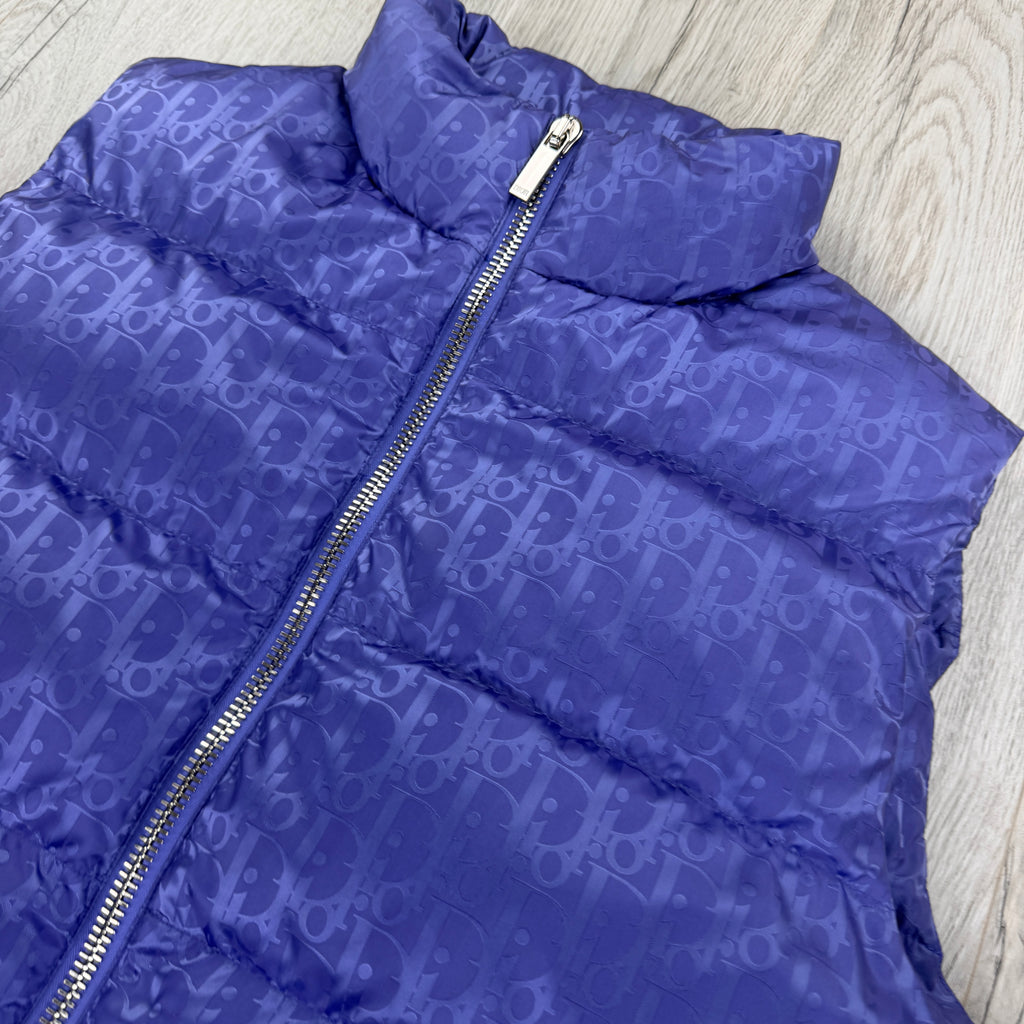 Dior Men’s Oblique Purple Zip-up Down Bodywarmer - 50 (M/L)