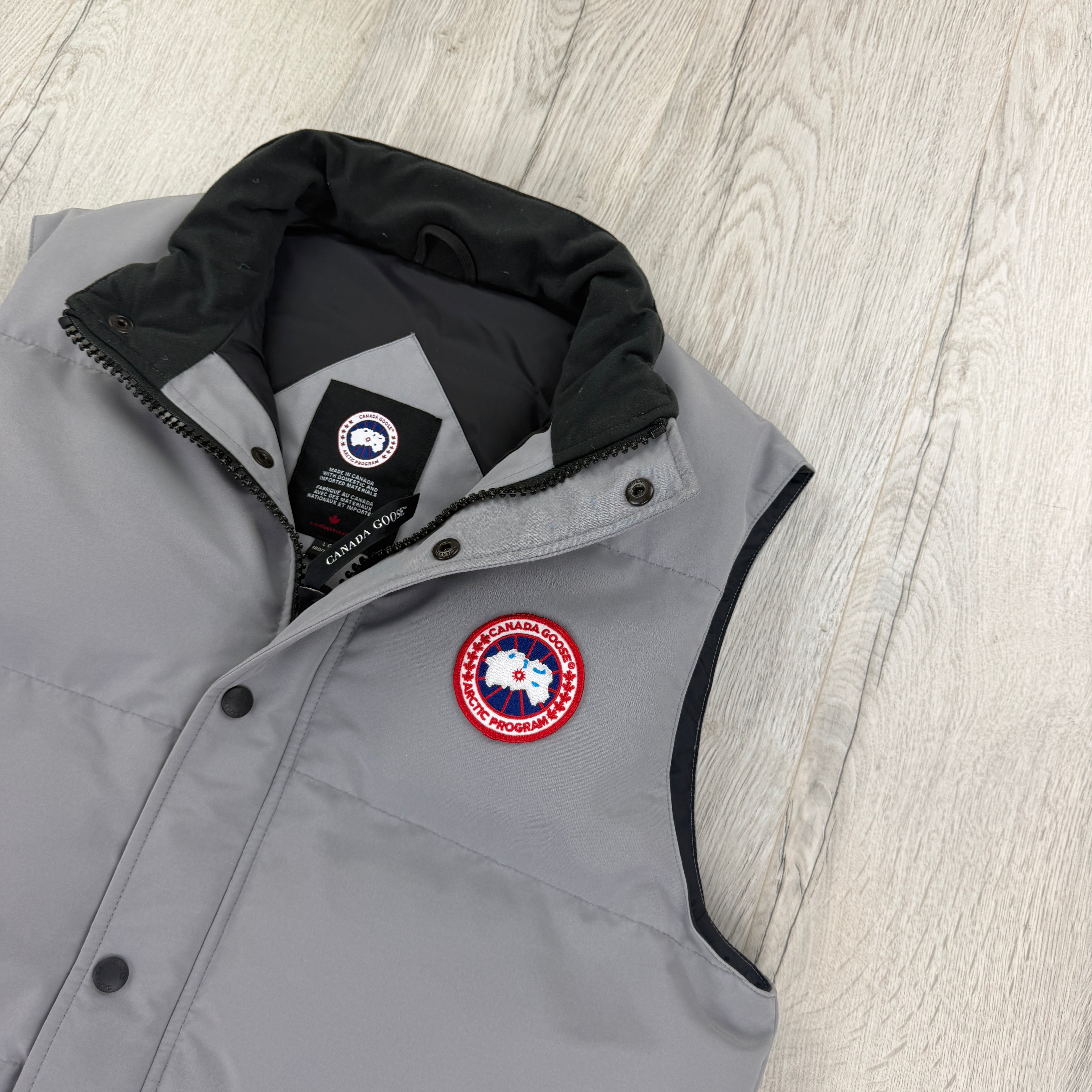 Canada Goose Men’s Grey Free Style Vest Bodywarmer - Large