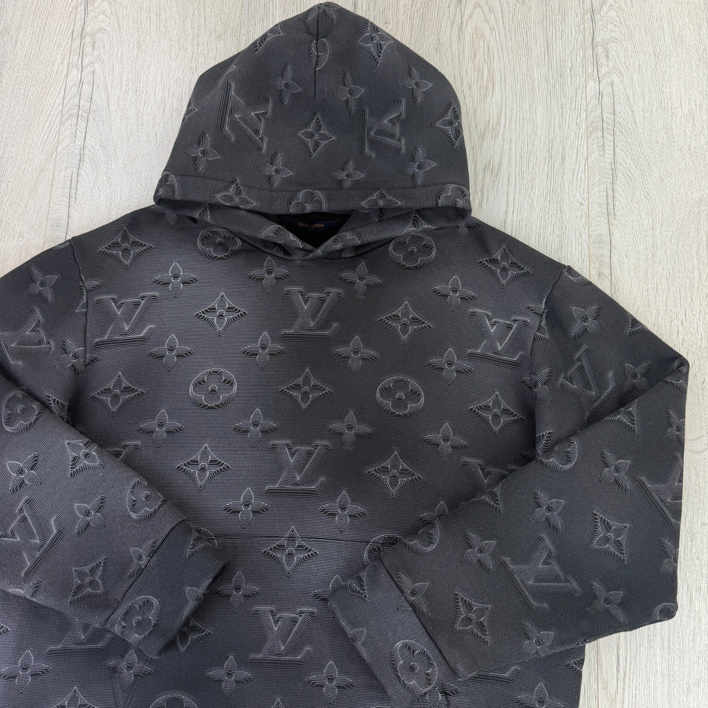 Louis Vuitton Men’s Black 3D Illusion 2054 Pullover Hoodie - Medium Slim (Fit XS/S)