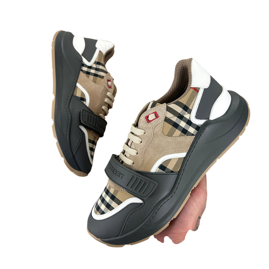 Burberry Men’s Vintage Check, Suede Leather Trainers