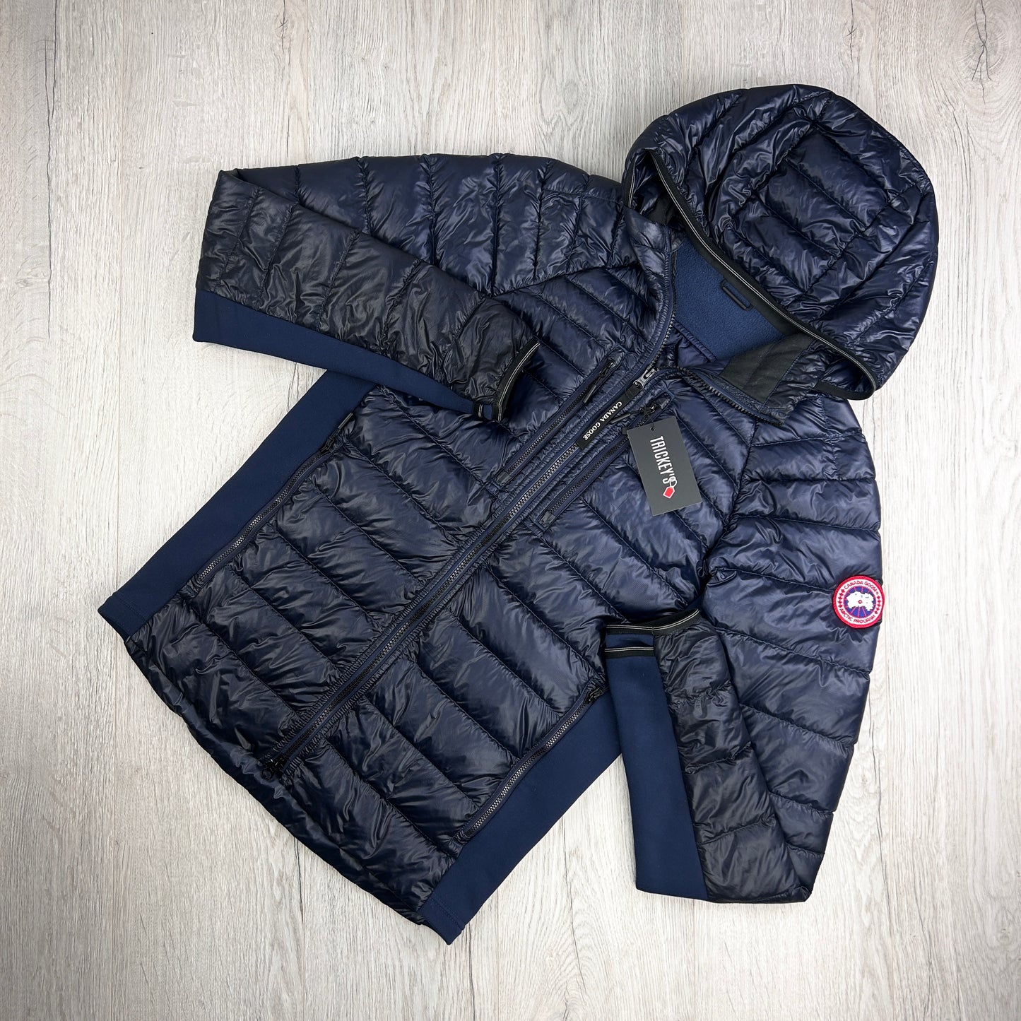 Canada Goose Men’s Navy Zip-up Hybridge Down Jacket - Small