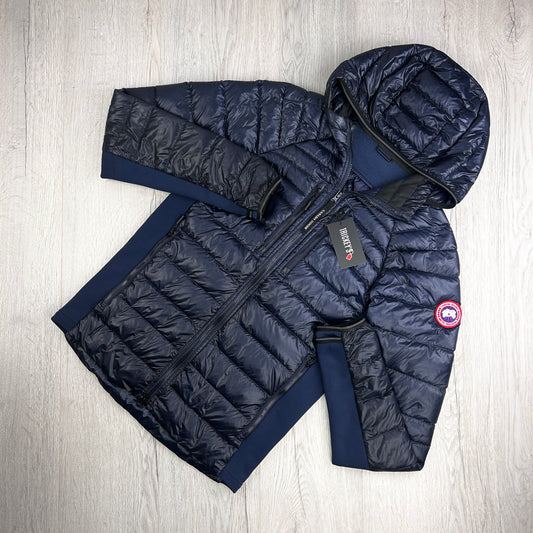 Canada Goose Men’s Navy Zip-up Hybridge Down Jacket - Small