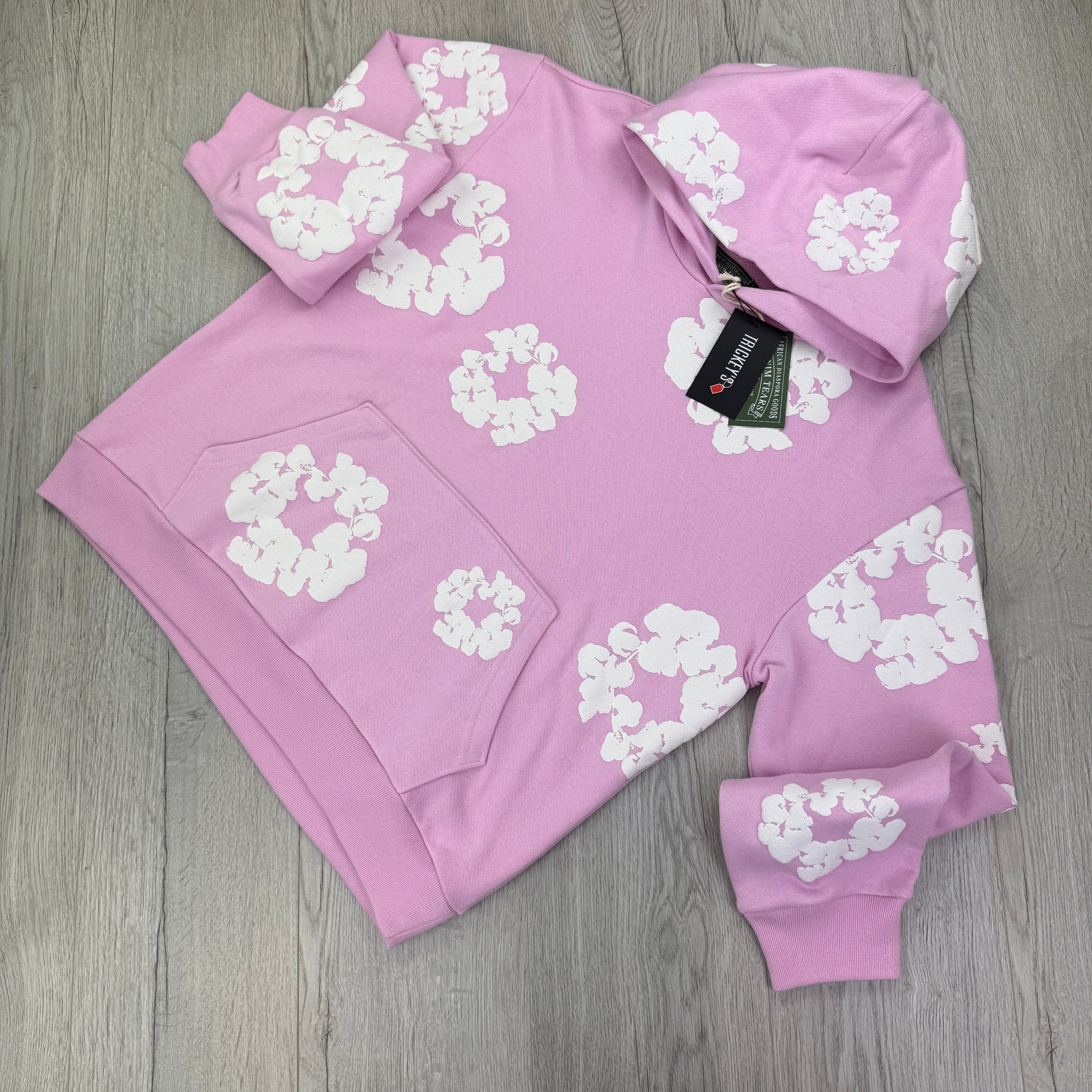 Denim Tears Baby Pink Pullover Hoodie