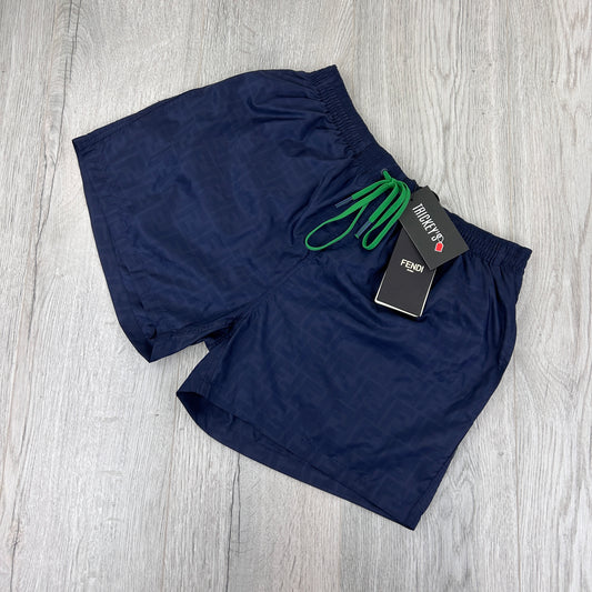 Fendi Men’s Navy Water Reactive Swim Shorts