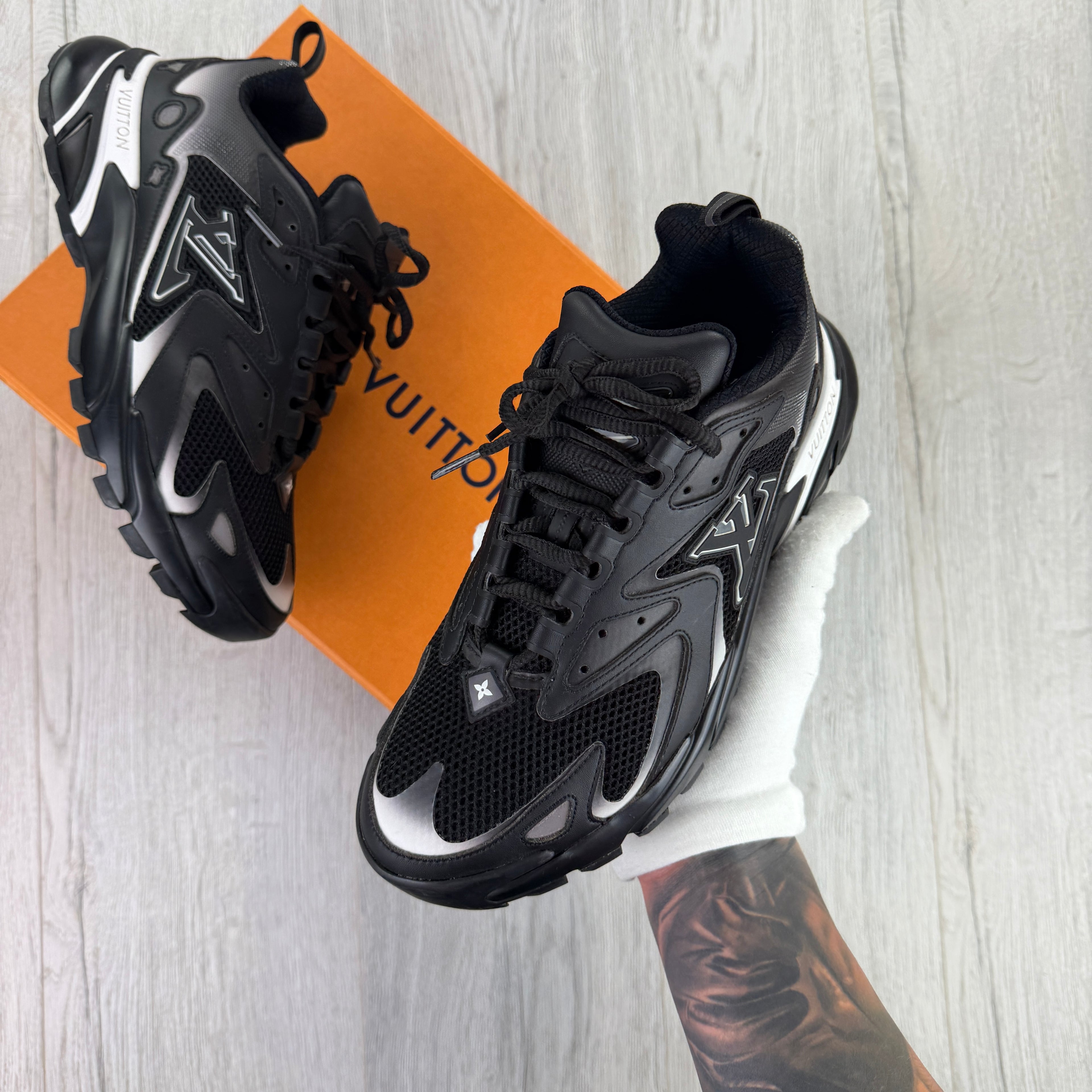 Louis Vuitton Men’s Black White Tactical Trainers  - Uk 7 (Fit 7.5)