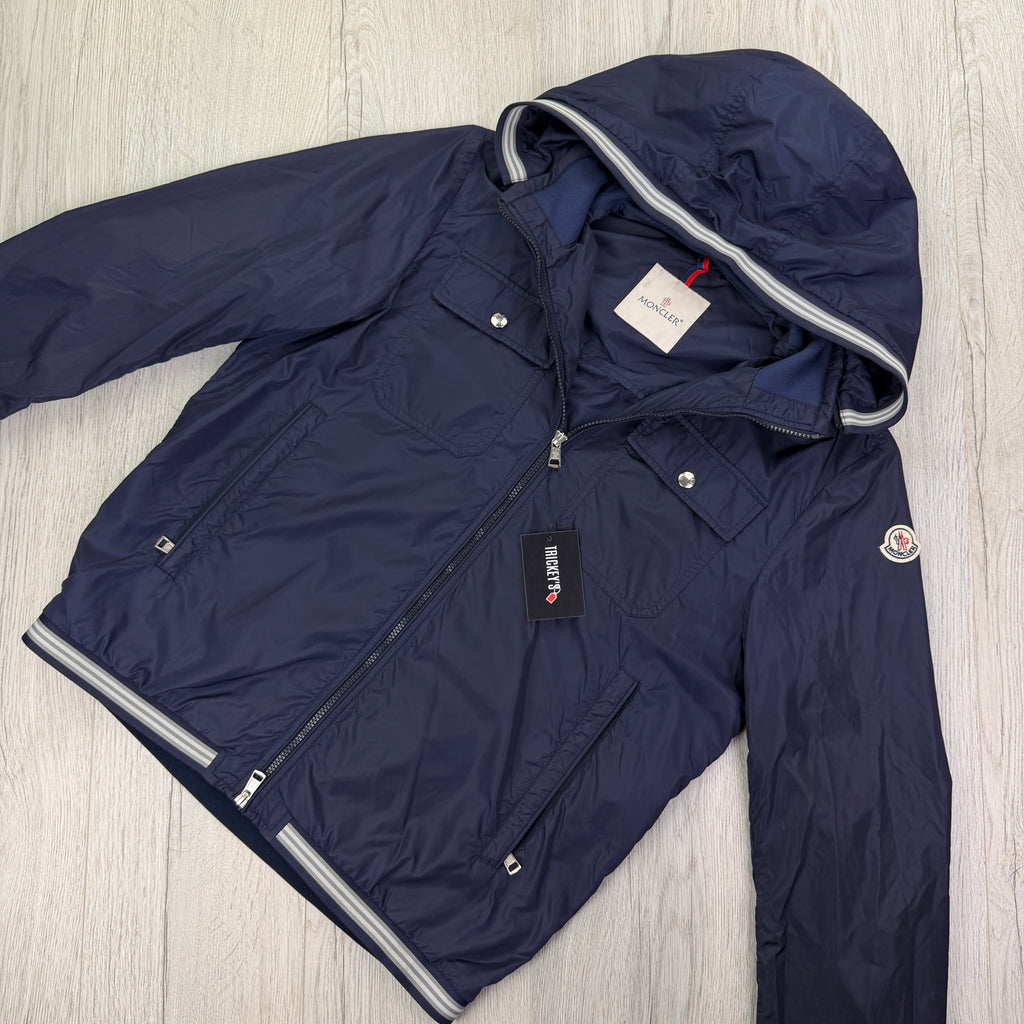 Moncler Men’s Navy Windbreaker Jacket - Size 4