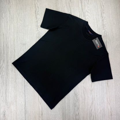 Louis Vuitton Men’s Black Embossed Logo T-shirt - Small