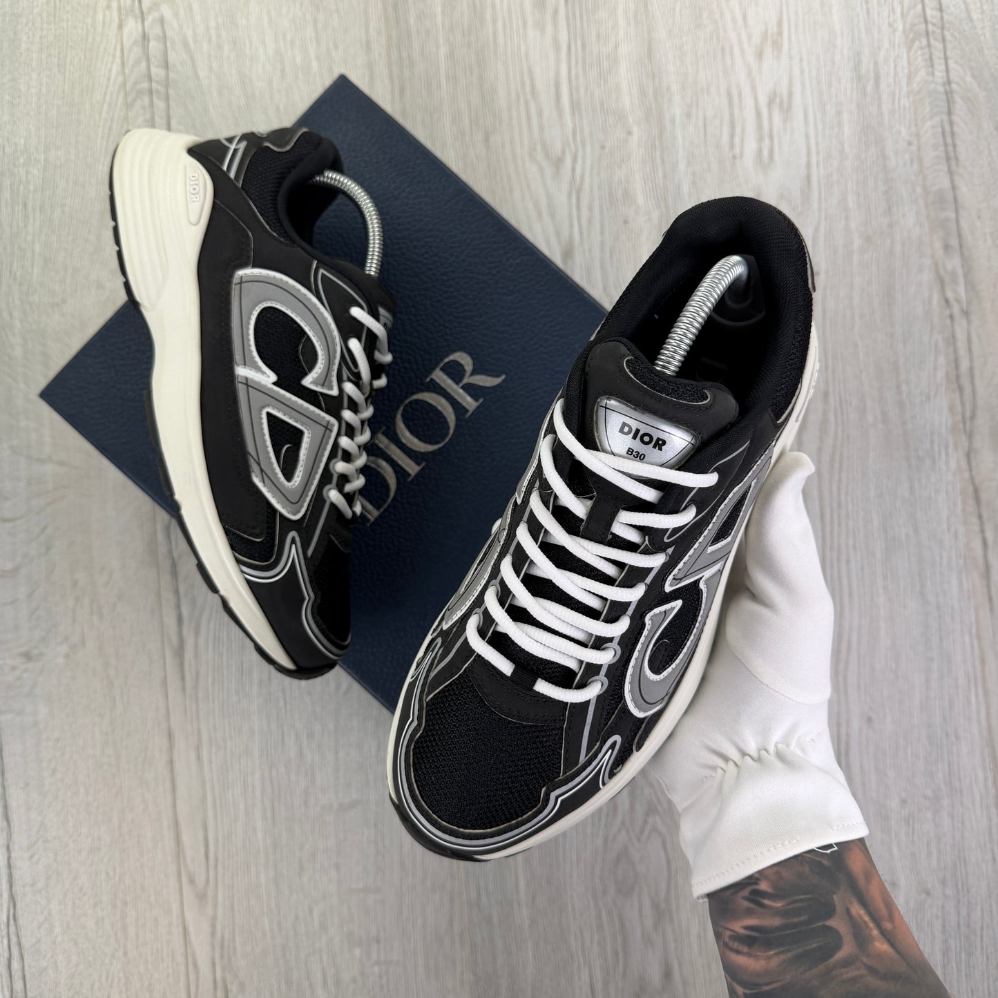 Dior B30 Men’s Black & White Trainers - 42.5 (Fit Uk 8.5)
