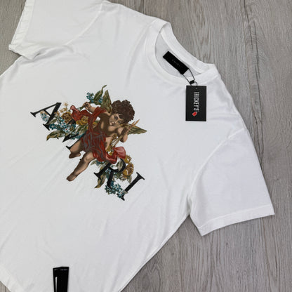 Amiri Men’s White Cherub Logo T-shirt - Medium Oversized