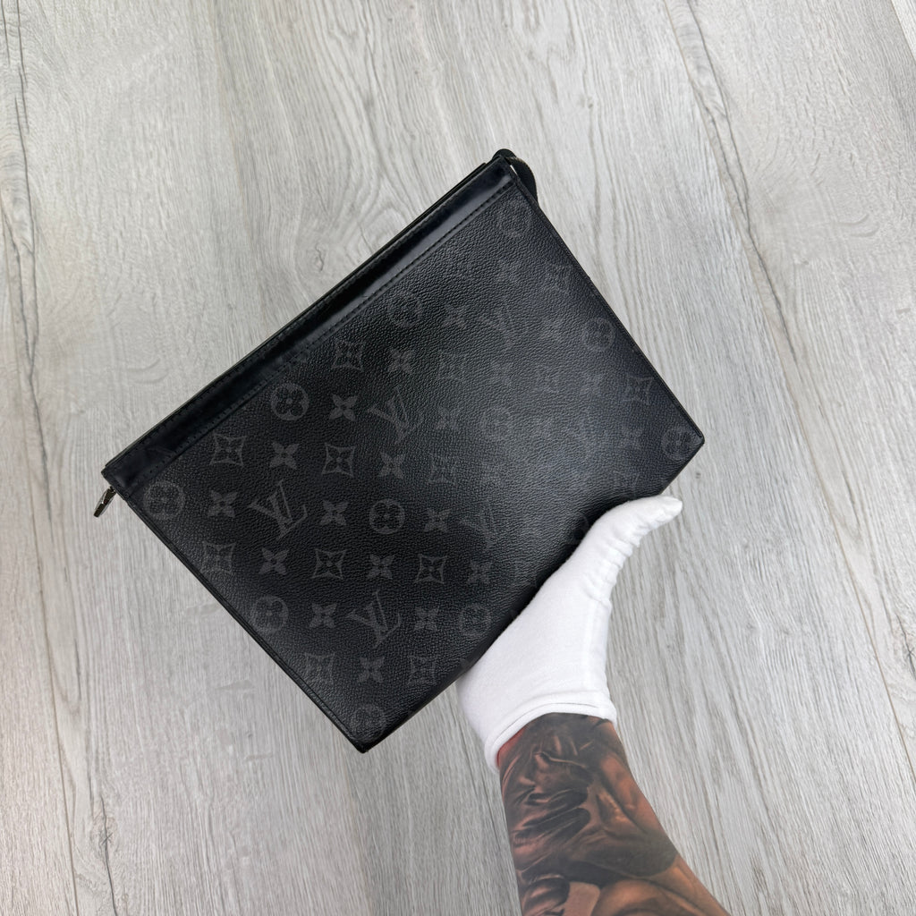 Louis Vuitton Graphite / Black Monogram Pochette Clutch Bag