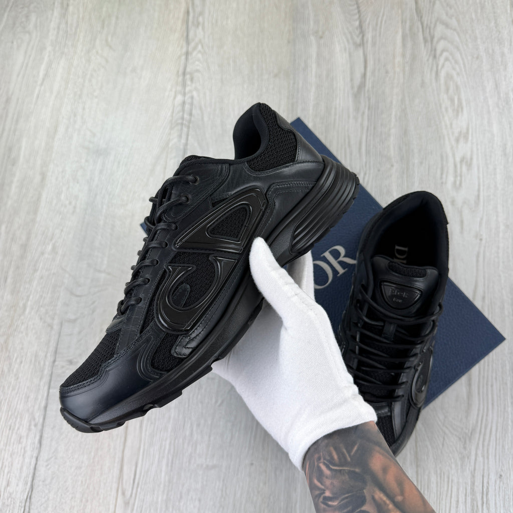 Dior B30 Men’s Triple Black Countdown Trainers - 43 (Fit Uk 9)