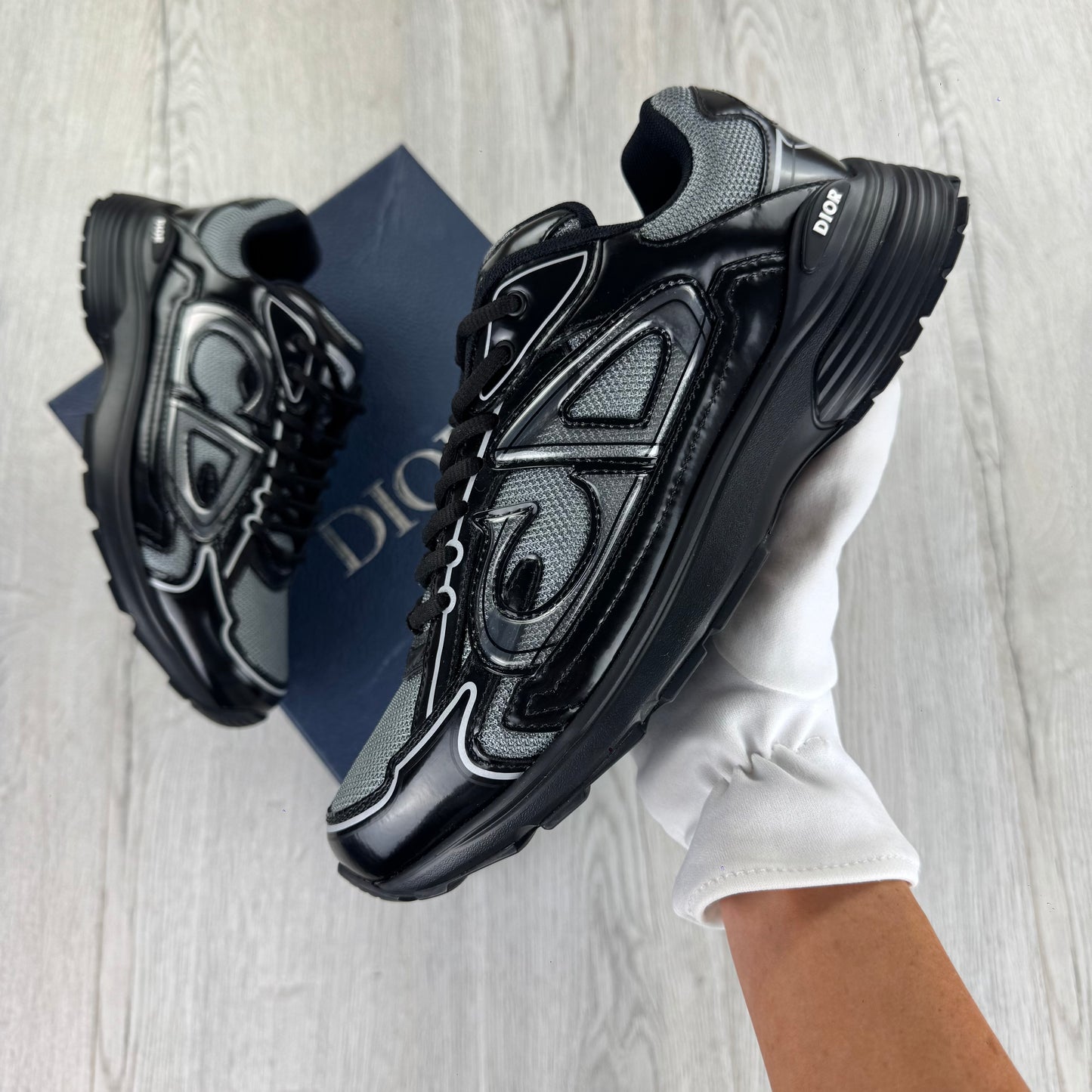 Dior B30 Men’s Black Countdown Trainers - 41 ( Fit Uk 7)