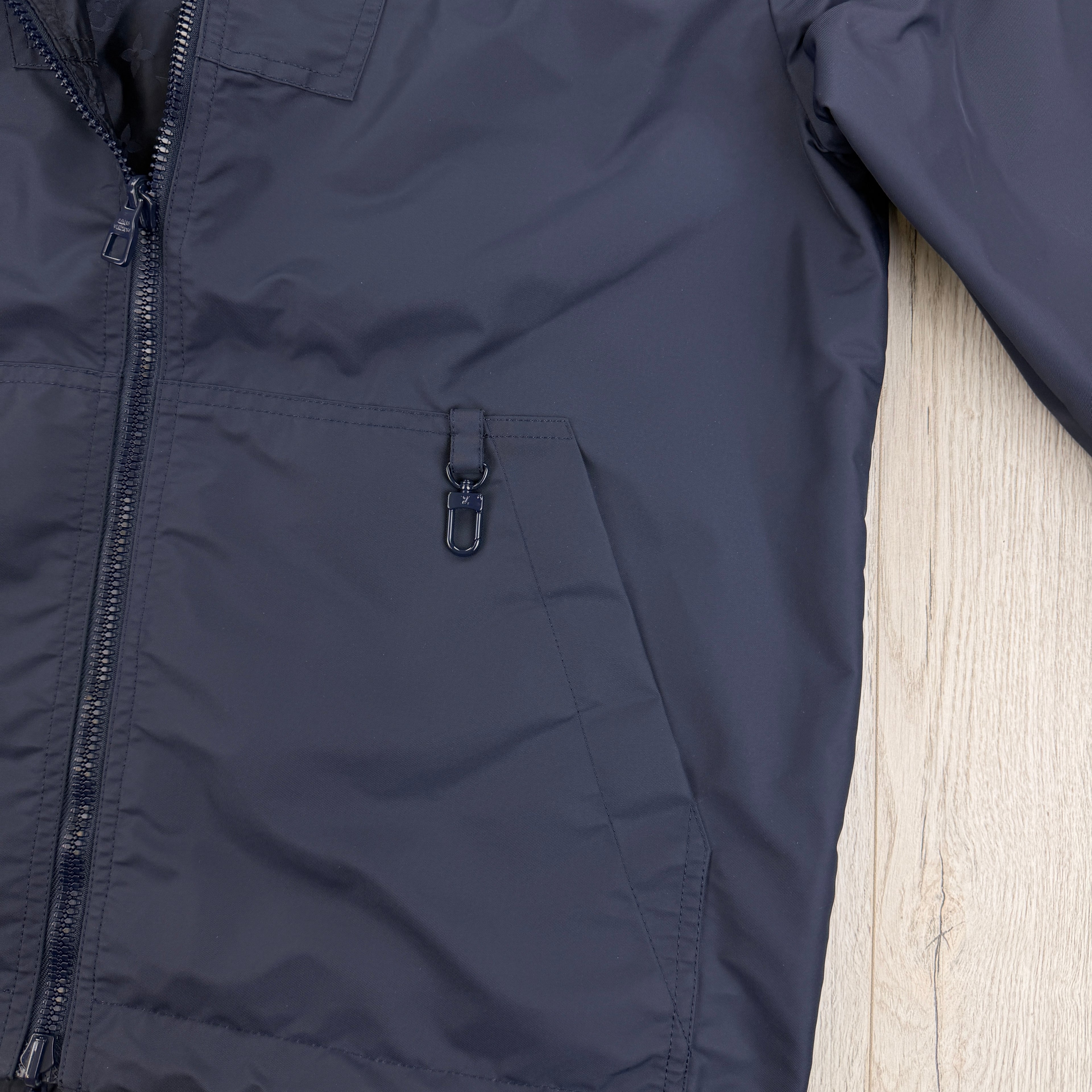 Louis Vuitton Men’s Monogram Reversible Navy Windbreaker Jacket - Size 48