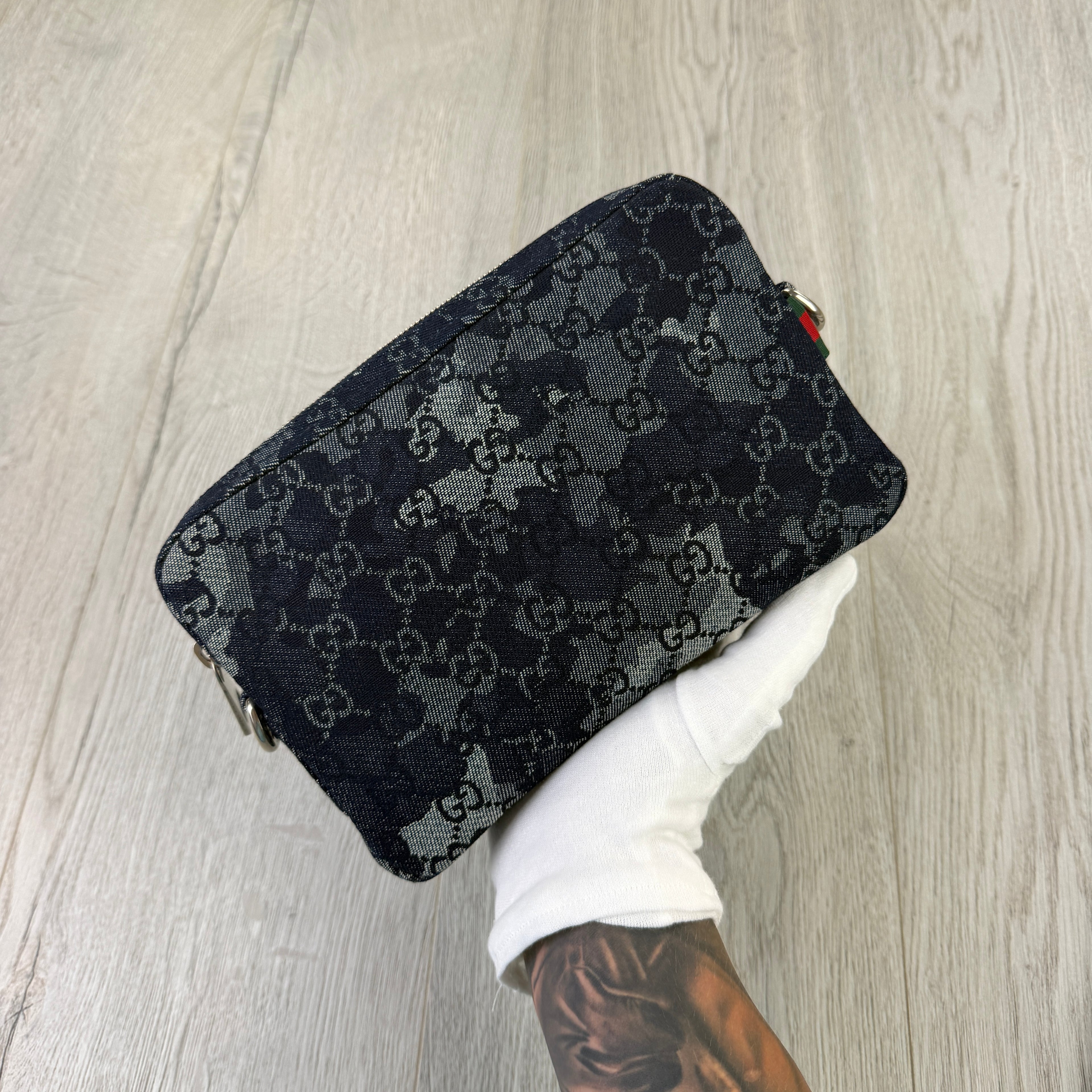 Gucci Men’s Blue Camo GG Monogram Small Side Big