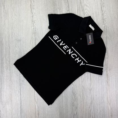 Givenchy Men’s Black Polo Shirt Slim Fit - XS