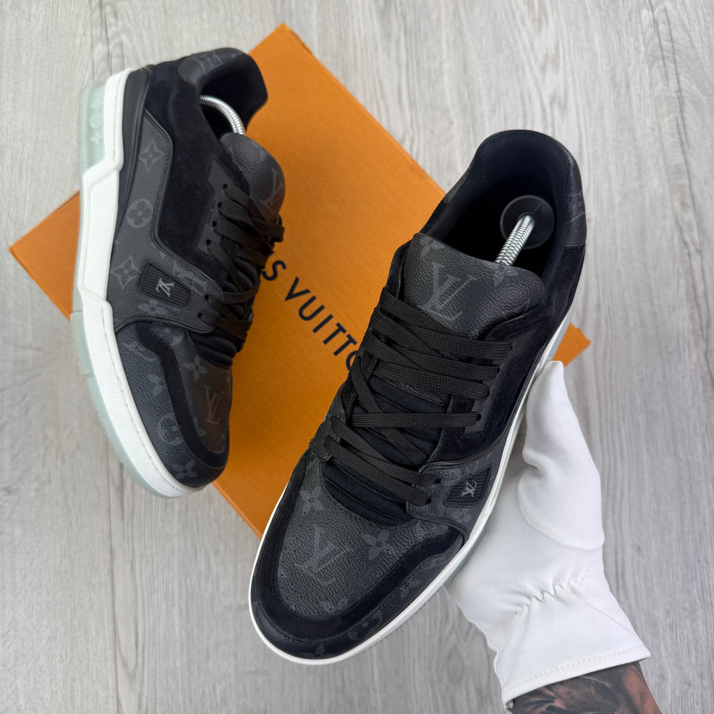 Louis Vuitton Men’s Black Low Trainers - Uk 10 (Fit 11)