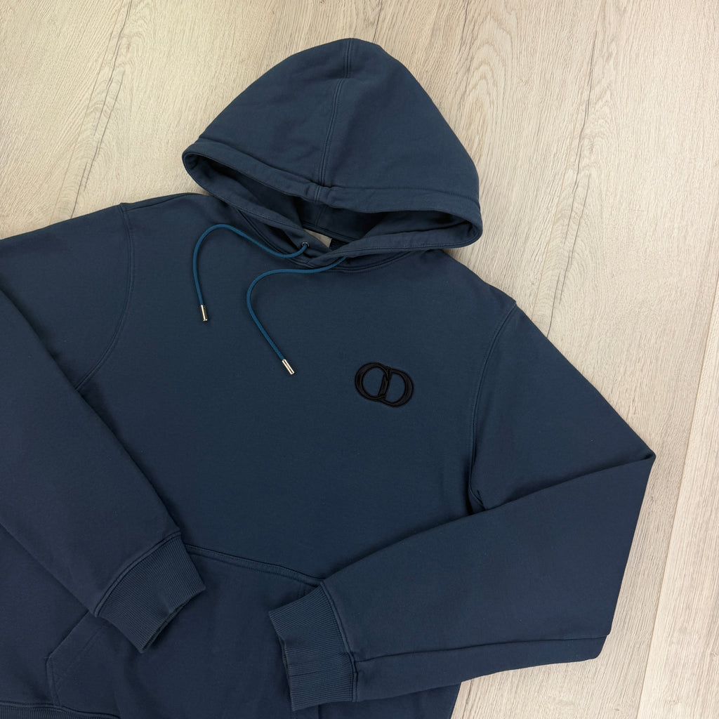 Dior Men’s Navy Pullover Hoodie - Large Slim
