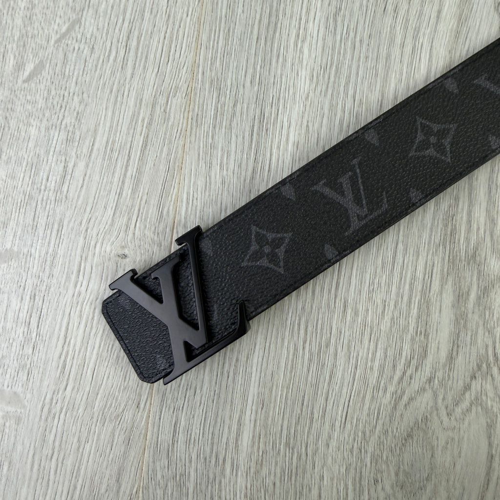 Louis Vuitton Men’s Monogram Original Belt With Black Buckle