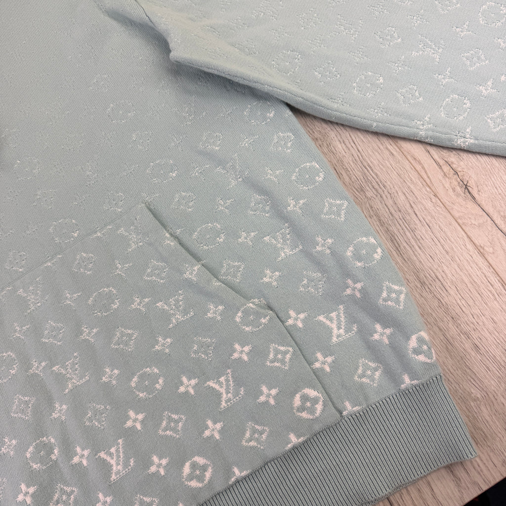 Louis Vuitton Men’s Baby Blue Monogram Gradient Pullover Hoodie - Medium