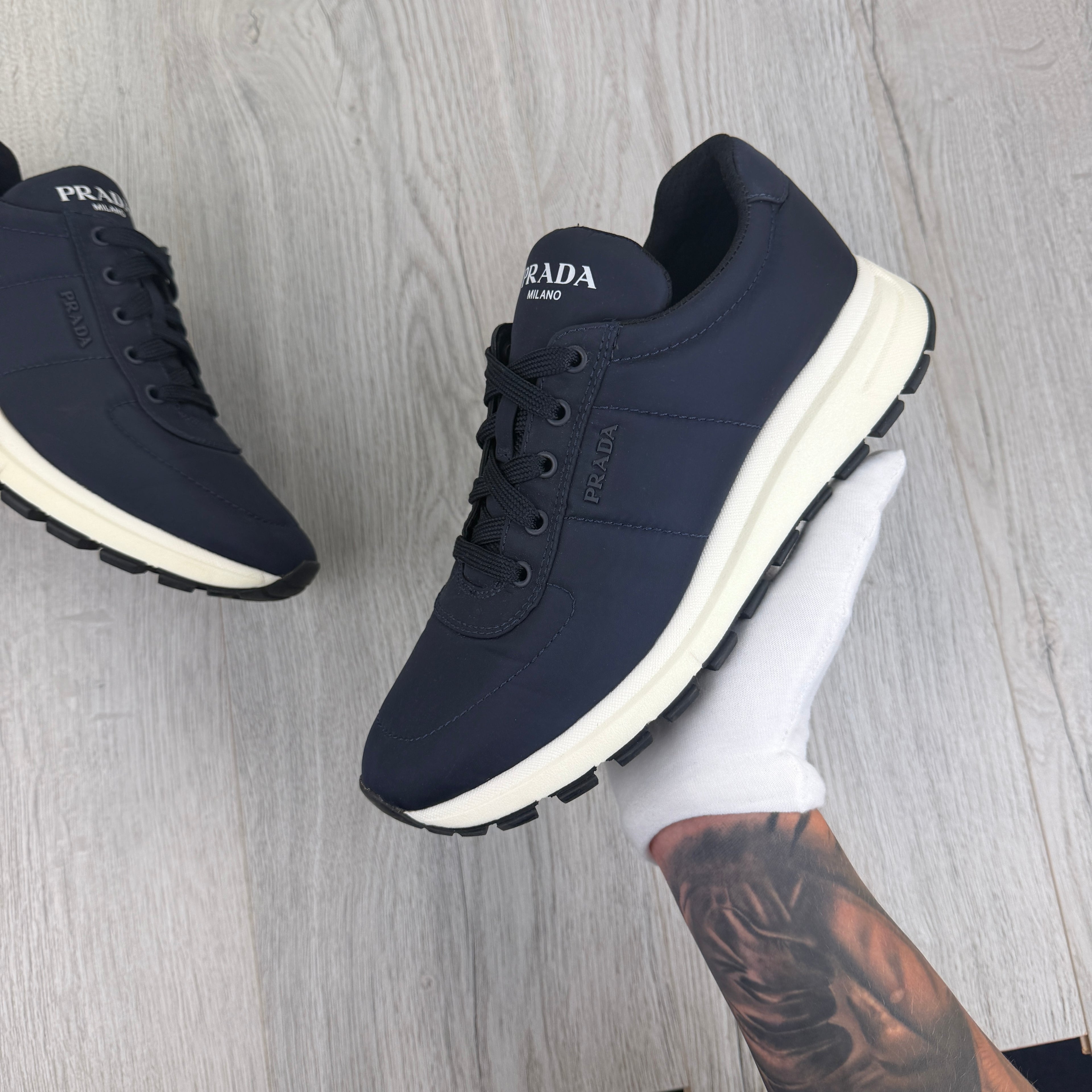 Prada Men’s Navy Trainers - Uk 7