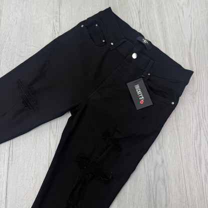 Amiri Men’s Black Distressed Ripped Jeans - Uk 32