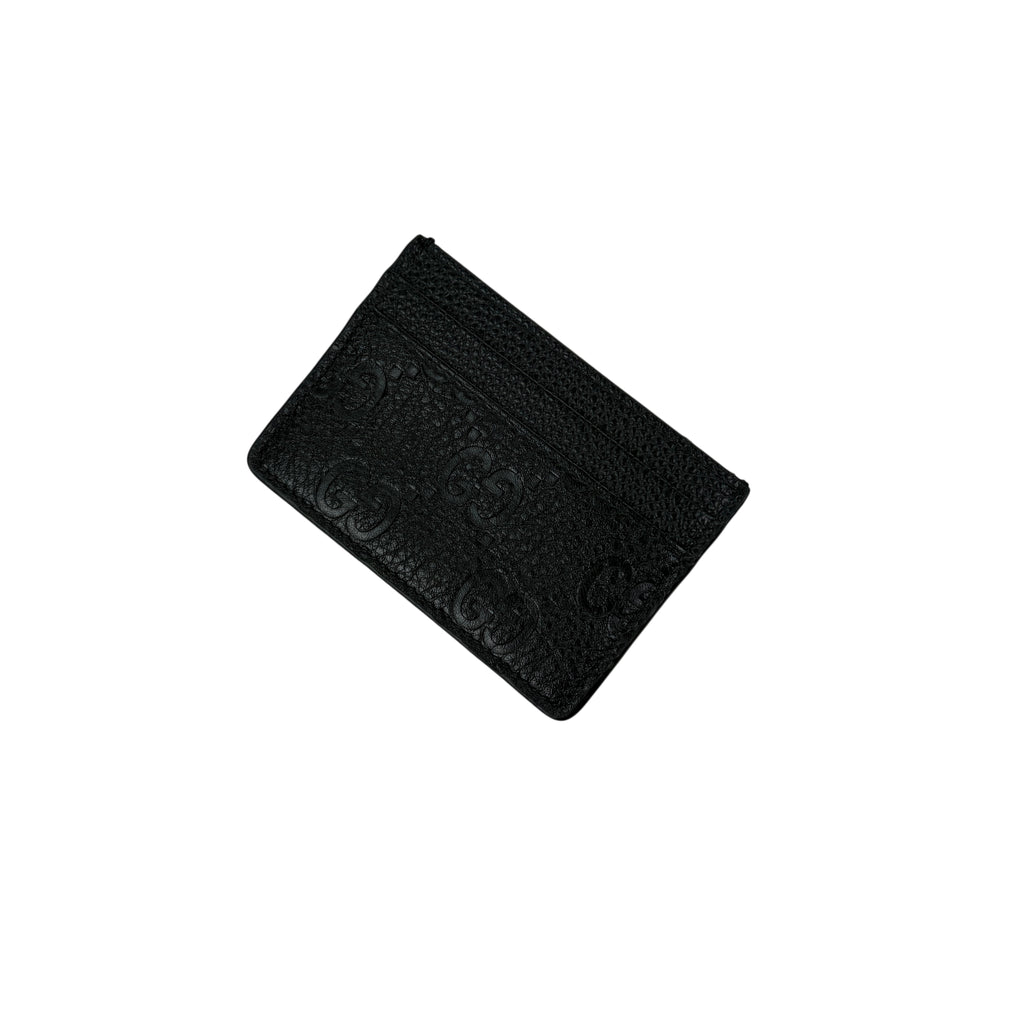Gucci GG Interlocking Black Canvas Card Holder