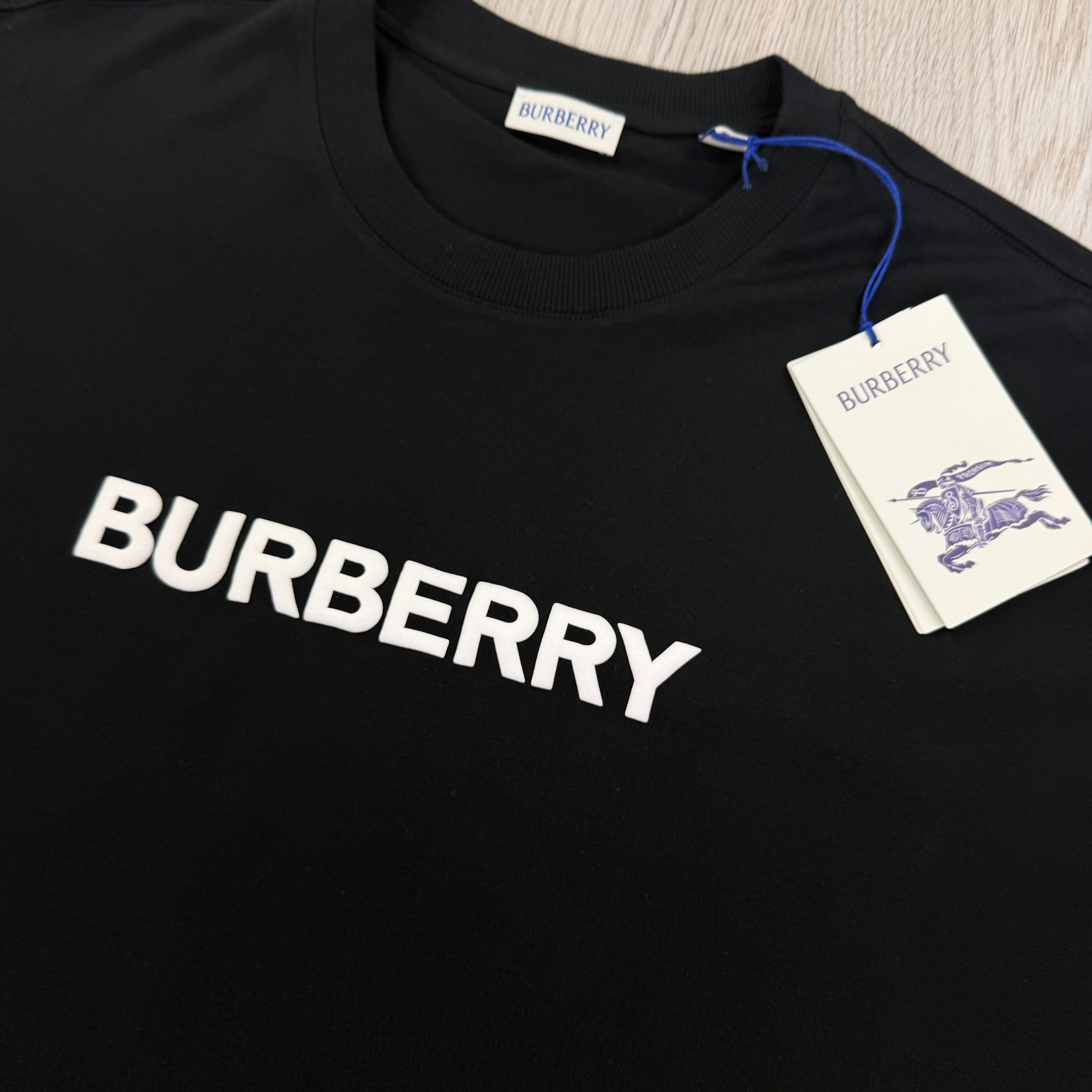 Burberry Men’s Black T-shirt & Navy Swim Short Set