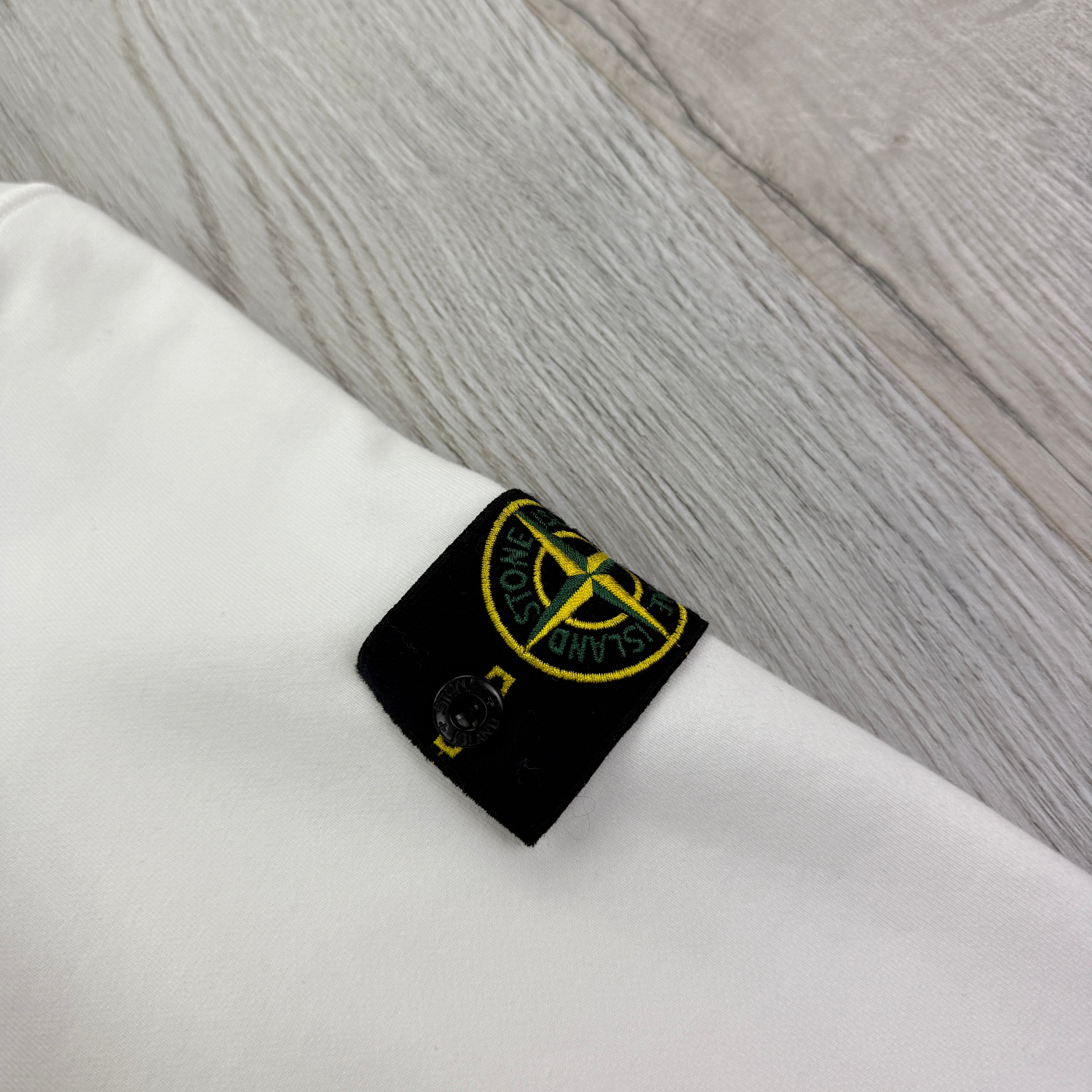 Stone Island Men’s White Pullover Hoodie