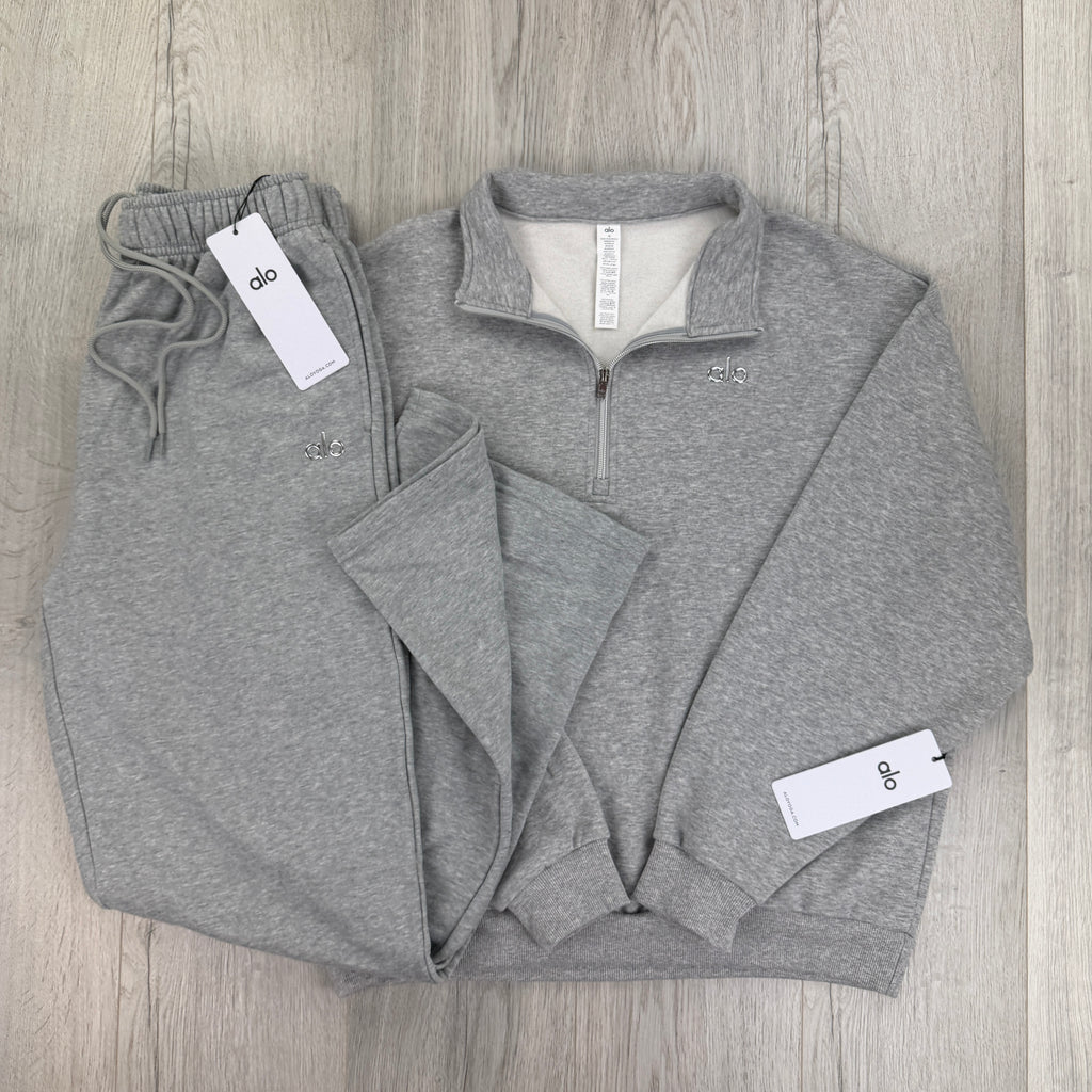 Alo Men’s Grey Full Tracksuit Relaxed Fit