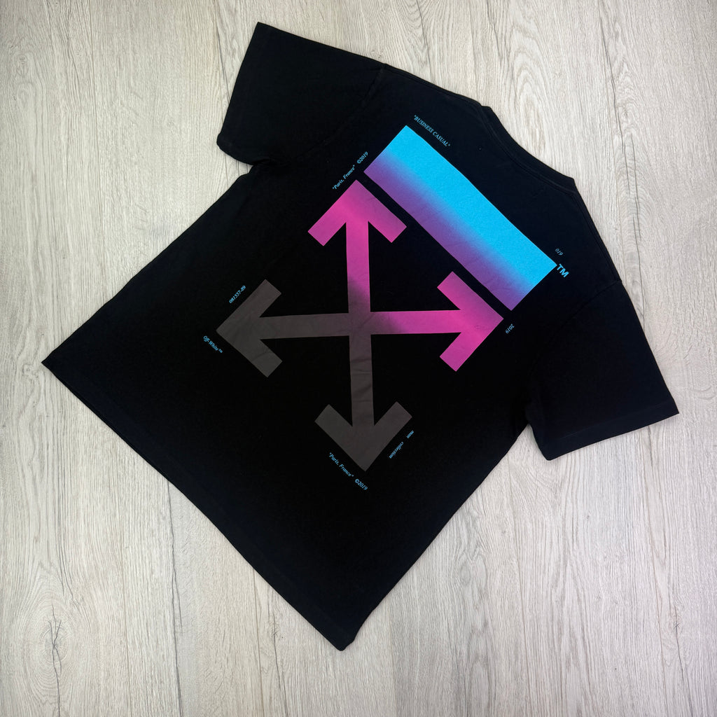 Off White Men’s Black T-shirt - Small Oversized