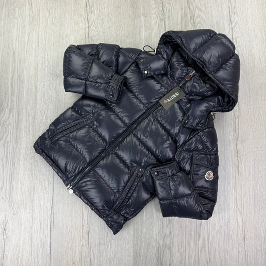 Moncler Men’s Navy Maya Zip-up Down Jacket - Size 0