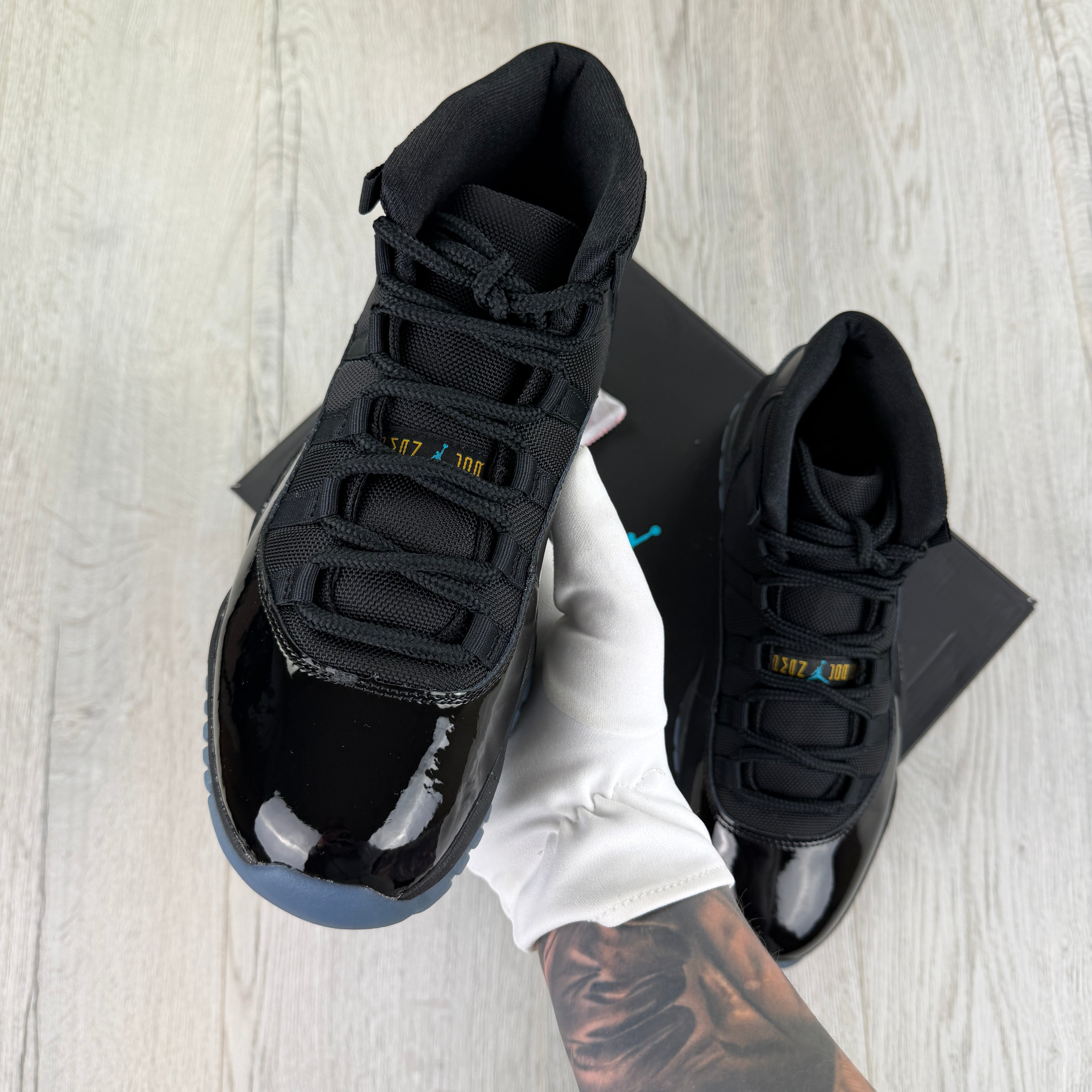 jordan 11 retro black gamma blue